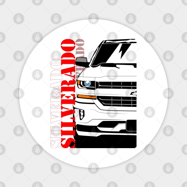 Chevrolet Chevy Silverado 2016 Magnet by gaplexio